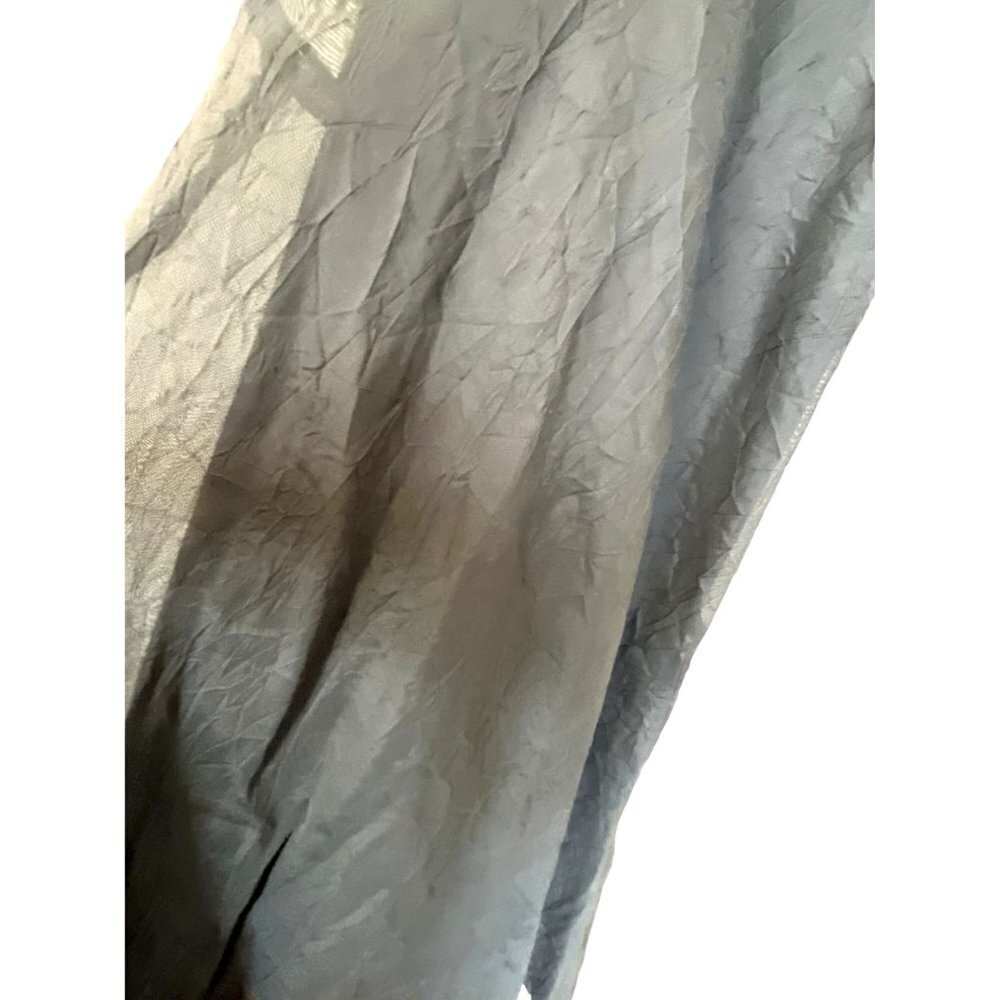 Vintage Banana Republic Charcoal Grey 100% Silk Crinkled Maxi Dress 2 - Picture 12 of 13